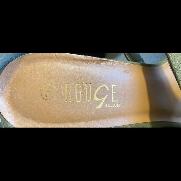 Rouge Helium Olive Green Suede Heels - Picture 4 of 4